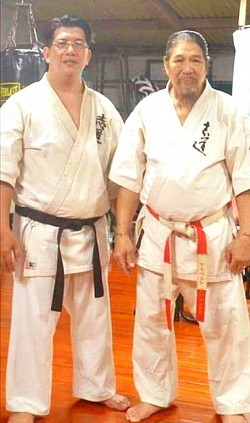 Our Okinawa Karate Master Alberto Presincula, Hanshi direct student of Katsuya Miyahira sensei, founder of Shido-kan Shorinryu Karate