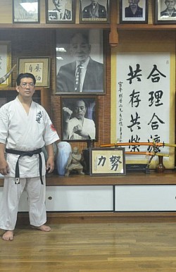 at Katsuya Miyahira sensei's house, the Shido-kan Honbu Dojo