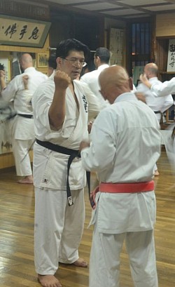 Receiving instructions from the late Makishi sensei